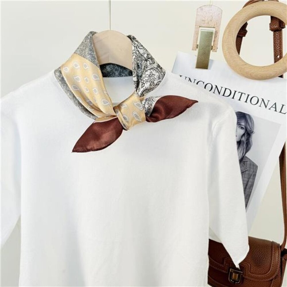 Printed Silk Square Scarf